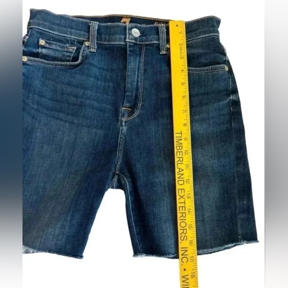 Seven 7 for all Mankind Denim Shorts Raw Hem or Cuffed cutoff from jeans Size 29 - Picture 10 of 12